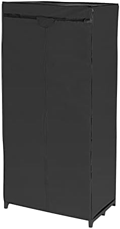 וונקו עמוק שחור 43821020100 ארון בגדים 75 x 150 x 50 סמ סרט פלסטיק עם מדף שחור