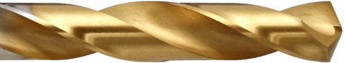 י. ג.-1 ד2 ג 'יגה פלדה במהירות גבוהה מקדח זהב-עמ', גימור פח, שוק ישר, ספירלה איטית, 135 מעלות, גודל 36,