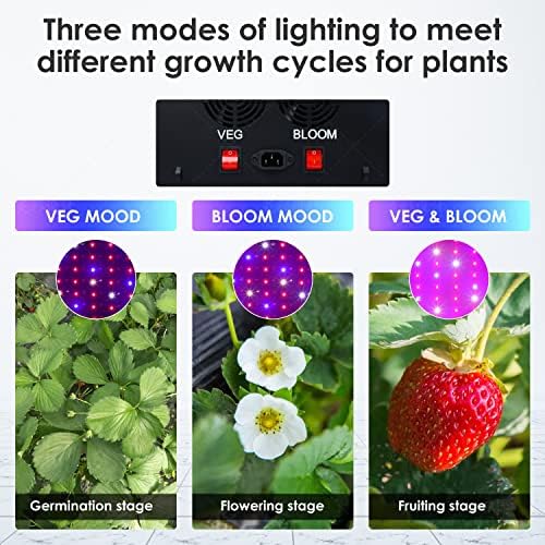 2000 וולט LED צומח אור, אור צמח מלא עם שרשרת חיננית, גדל אורות לצמחים מקורה חממה מנורות גידול הידרופוניות
