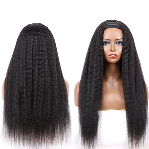 שיער טבעי פאות לנשים שחורות ללא דבק אף תחרה מול פאה אמצע חלק ברזילאי שיער קליפ בחצי פאה 18 אינץ
