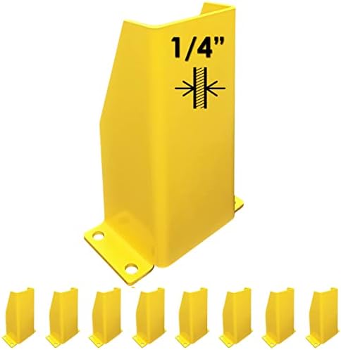 מגן מסגרת מתלה למשטחים מפלדה חשמלית 4.75 ערוץ יו, גובה: 12, עובי 6 מ מ, צהוב בטיחותי-חבילה של 4