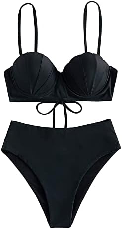 לוח מכנסיים קצרים לנשים לשחות עם כיסים נשים של 2 חתיכה ביקיני רחצה חליפת מוצק צבע שחייה שיעורים