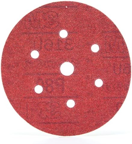 3M 01147 HOOKIT אדום 6 P80D חריץ דיסק שוחק נטול אבק