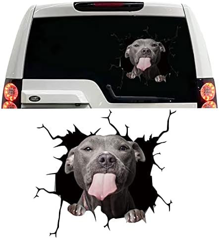 תלת מימד מדבקת כלבים תלת מימדית מכונית מותאמת אישית חלון רכב מדבקת מכונית נצמדת מדבקות חיית מחמד