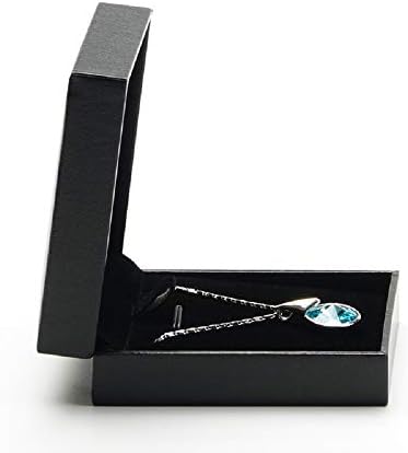 קופסאות תכשיטים וודטן סט תכשיטים קופסאות מתנה לעגילי טבעת/חתיכים/שרשרת תליון/צמיד תכשיטים שחורים