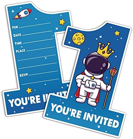 חלל חוזר חלל אסטרונאוט הזמנות למסיבת יום הולדת עם מעטפות （סט של 15 straint
