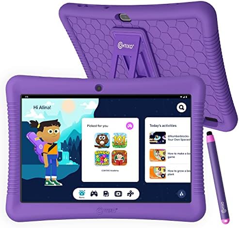 טאבלט של Contixo Kids, Tablet K102 לילדים ואוזניות KB-5 לילדים, HD בגודל 10 אינץ