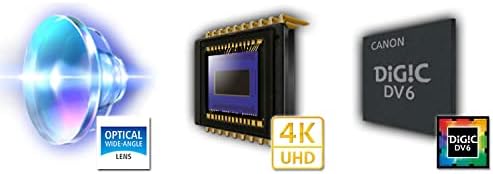 CANON XA60 מקצועי UHD 4K מצלמת וידיאו, זיכרון 128 ג'יגה -בייט, מיקרופון וידאו רובה, אור וידאו LED, סוגר הבזק,