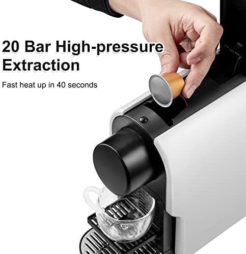 מכונת קפה מיני אספרסו מיני עבור תרמילי נספרסו, מכונת קפה קפה כפתורים הניתנים לתכנות לאספרסו ולונגו, משאבת לחץ