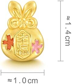 צ ' או סאנג סאנג ברכת תרבות 999 זהב מוצק 24 קראט קמע אוממורי קמע מיני צמיד לנשים ונערות