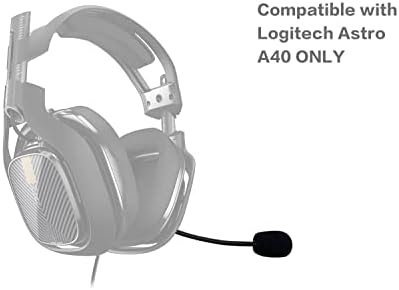 מיקרופון משחק החלפה עבור אוזניות Logitech Astro A40 במחשב PS4 PS5 Xbox One, מיקרופון בום לניתוק 3.5 ממ