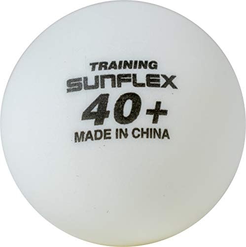 כדורי אימון טניס טניס של Sunflex - חבילה של 6 כדורי פונג פינג - פלסטיק 40+ חבילת טניס טניס של