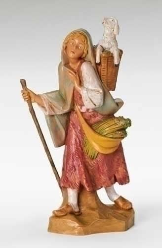 פונטניני על ידי רומן אינק., מרים הרועה, אוסף 7.5, דמות המולד ואביזרים, יד מפוסלת וצבועה