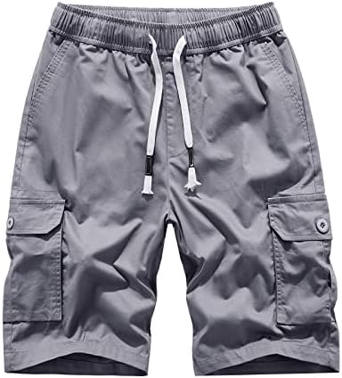 מכנסי מטען של 4 ז'וזי מכנסיים קצרים מרובי כיסים אימון מכנסי כותנה מזדמנים מפעילים מכנסי כושר קצרים משקל קלים