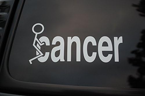 FCK מדבקת סרטן מדבקות ויניל בחר צבע! מודעות לסרטן השד סרט ורוד 7 x 3.25