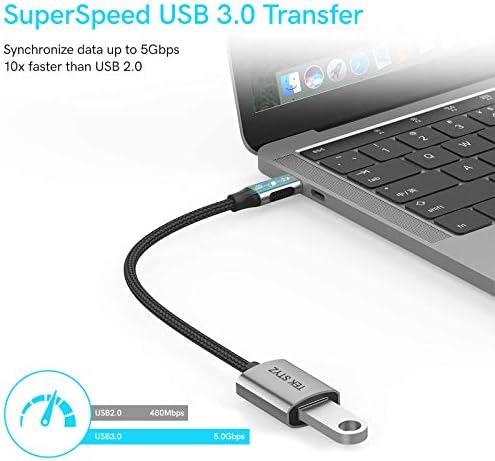 מתאם Tek Styz USB-C USB 3.0 תואם ל- PHILIPS TAT4556GR/97 OTG Type-C/PD ממיר USB 3.0 נשי.