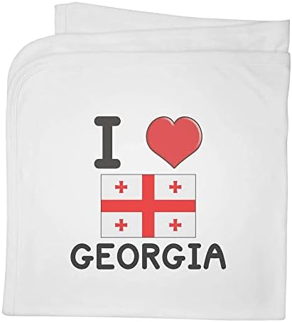 Azeeda 'אני אוהב ג'ורג'יה' שמיכה / צעיף כותנה כותנה