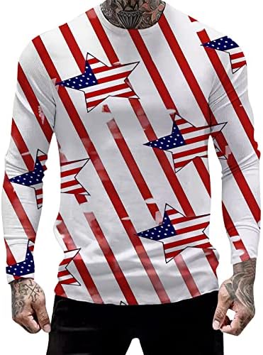 חולצות קיץ לגברים חולצת גברים 1776 יום עצמאות גרפי שרוול ארוך שרוול קצר שרוול ארוך שרוול ארוך