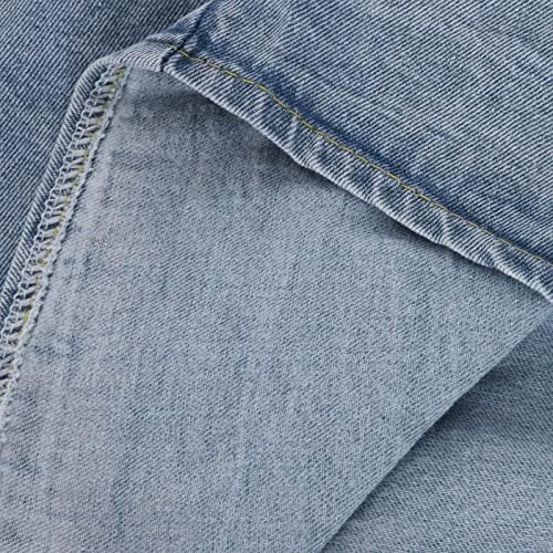 חולצת ג'ינס סתיו של נשים בקיץ צווארון שרוול ארוך מזדמן צווארון ג'ין חולצות עם כיסים אחוריים מפוצלים