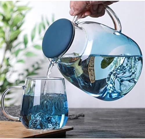 מיץ מים כד זכוכית סיר מים עם כוס קומקום קר לימונדה עמידה בחום קיבולת גבוהה קיבולת חממה מיץ קפה קומקום קומקום