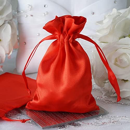 קישוטי סופר בינגו לחג 12 מחשבים 4x6 סאטן אדום תיקי העדפה של מסיבת חתונה קבלת קבלת פנים מתנה מעדיפה