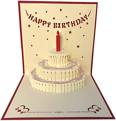 3 ד צצים כרטיסי יום הולדת,, כרטיסי עוגת יום הולדת כרטיסי יום הולדת שמח כרטיס ברכה מתנה למשפחה,
