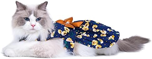 חדר חיות מחמד אלגנטי פרחוני גור כלב שמלה, שמלה קיצית אפוד חולצה לכלבים קטנים חתולים