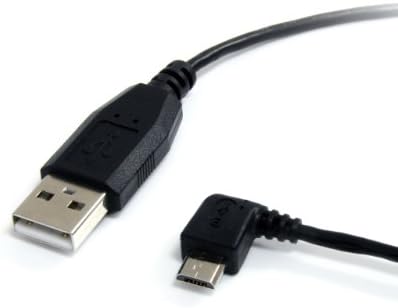 Startech.com 3 ft / 91 סמ כבל מיקרו USB - A זווית שמאל מיקרו B - USB מסוג A - 90 מעלות מיקרו