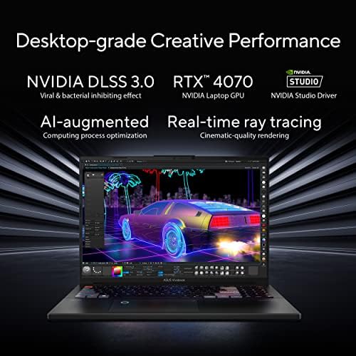 Asus vivobook Pro 16x מחשב נייד OLED, 16 16:10 תצוגת OLED, אינטל Core I9-13980HX CPU, NVIDIA®