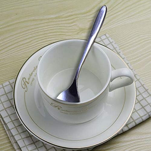 6 יחידות כפיות קטנות העשויות מאריזת כף נירוסטה ללבוש קשה ללבוש נירוסטה לשימוש במילקשייק קפה לאטה, תה קר.