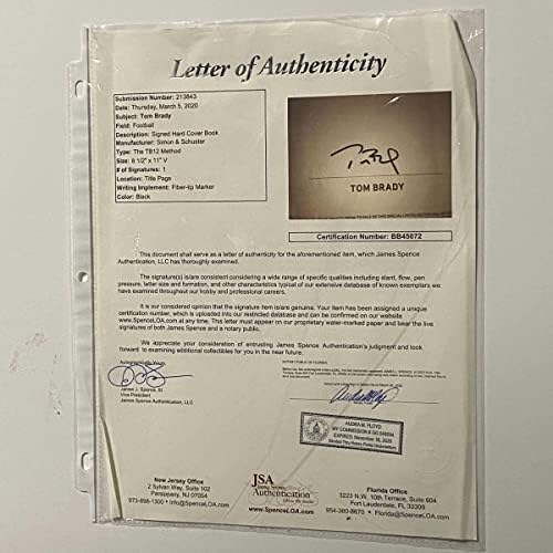 ממוסגר חתימה/חתום טום בריידי ניו אינגלנד פטריוטס חתימה כרטיס חתימה כרטיס סופר קערה טלאים JSA COA/LOA