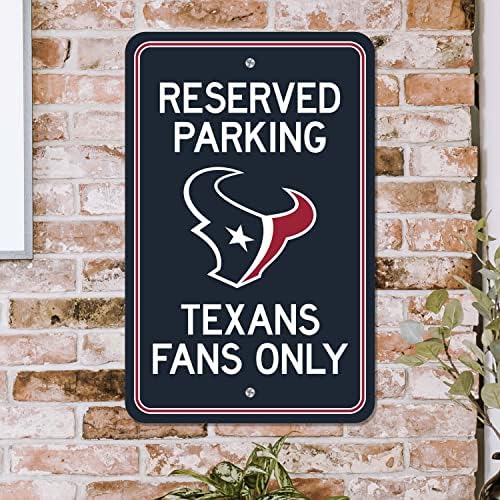 NFL - צוות יוסטון טקסנס צבע חניה שמור עיצוב שלט 18in. X 11.5in. קל