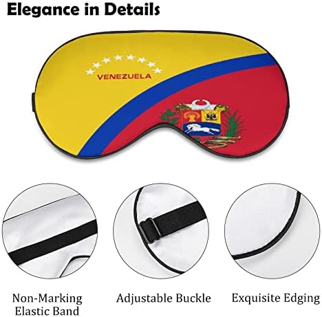 דגל ונצואלה ישן מסכת עיניים מכסה עיניים חמוד כיסוי עם רצועה מתכווננת לנשים לילה גברים