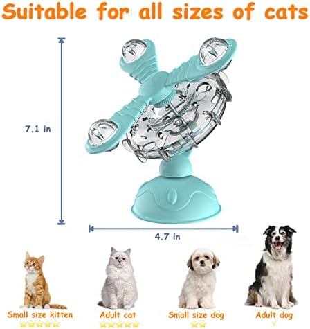 צעצועי העשרה לחתולים של מפופט, מזין חתולים אינטראקטיבי לחתולים מקורה, צעצוע מזין חתולים לפינוקים, צעצוע חתול