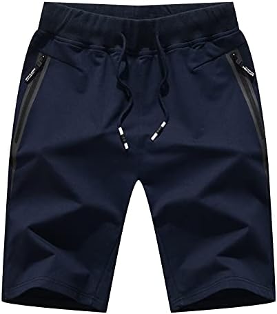 גברים של מכנסי ריצה כושר מכנסיים קצרים מהיר יבש קל משקל אימון אצן רוכסן כיסים מכנסיים קצרים
