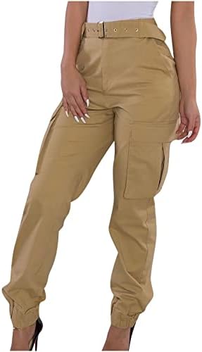 מכנסי מטען במותניים במותניים רגילים מפותחים לנשים מכנסיים מכנסיים רץ מכנסיים רגועים בכושר G2K בגדי רחוב ללא