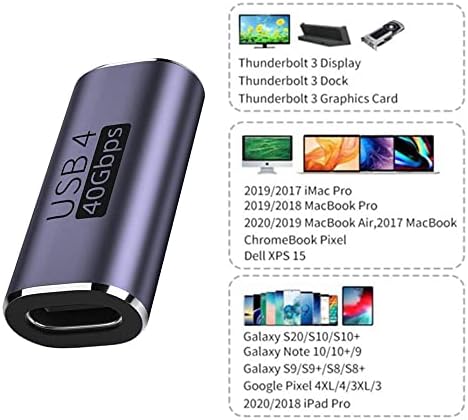 NFHK 40GBPs USB4 סוג C נקבה לנקבה של 100 וואט נתוני חשמל 8K מאריך מתאם וידאו לנייד טלפון נייד