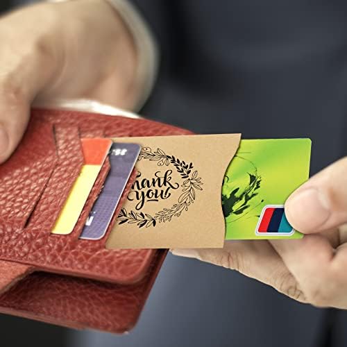600 יחידות שרוולי כרטיס מתנה תודה מחזיק כרטיס מפתח הערכה מיני כסף מעטפות מזומנים עבור מגן כרטיסי אשראי