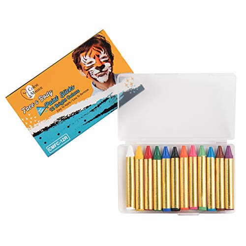 ערכות עפרונות צבעי עפרונות צבעים של Colormaster Face לילדים-סט ציור פנים כולל 6 צבעים עפרון,