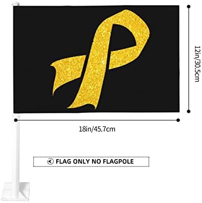 סרט סרטן סרטן סרטן צהוב דגל 12 × 18 אינץ 'קליפ קליפ רכב רכב קישוט חיצוני תליון רכב