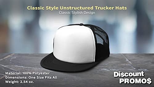 10 קלאסי סגנון לא מובנה נהג משאית כובעי חבילה-פוליאסטר, הצמד סגירה