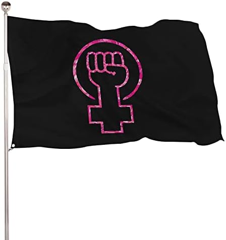 פמיניסטית אגרוף כוח חצר דגלי חי צבע & מגבר; לדעוך הוכחה עם מתכת לולאות גן באנר עבור חיצוני מקורה דקור