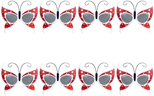 SOSOPORT 8 יחידות מסיבה מצחיקה מעדיפה מסיבות משקפיים דקורטיביים משקפיים בסגנון פרפר פלסטיק