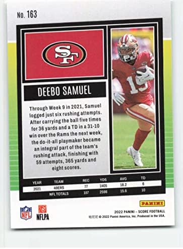 ציון 2022 163 DEEBO SAMUEL NM-MT SAN FRANCISCO 49ERS כדורגל NFL