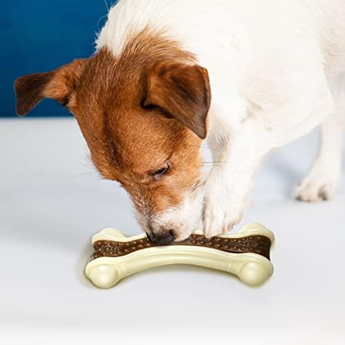 4 חתיכות כלב ללעוס צעצועי לועסים אגרסיביים, בשר טעם כלב ללעוס עצמות ניילון כלב צעצועי בלתי ניתן להריסה