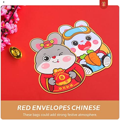 18 יחידות סיני שנה של ארנב אדום מנות סיני חדש שנה ירח ארנב הונגבאו סגנון אדום מעטפות מתנת תיק עבור אביב פסטיבל,
