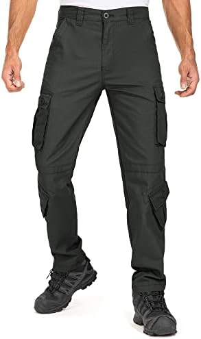 מכנסי מטען Ripstop של GSGGIG לגברים, מכנסי טיולים טקטיים קלים חיצוניים גברים, מכנסי עבודה עמידים לגברים