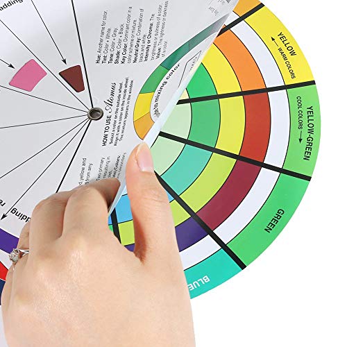 מדריך גלגל צבע גלגל צבע, מדריך כיס ערבוב צבע, צבעי מעגל כרומטי למדריך לערבוב צבעים ， 23.5 סמ