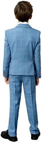 חליפות בנים של יואנלו סט 5 חלקים חליפת ילד כחולה מלכותית בכושר דק