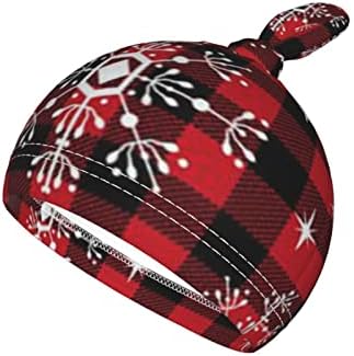 חג המולד תינוק דברים שחור ואדום לבדוק משובץ פתית שלג החתלה שמיכת וכובע סט ילד ילדה, רך נמתח שינה שק קבלת